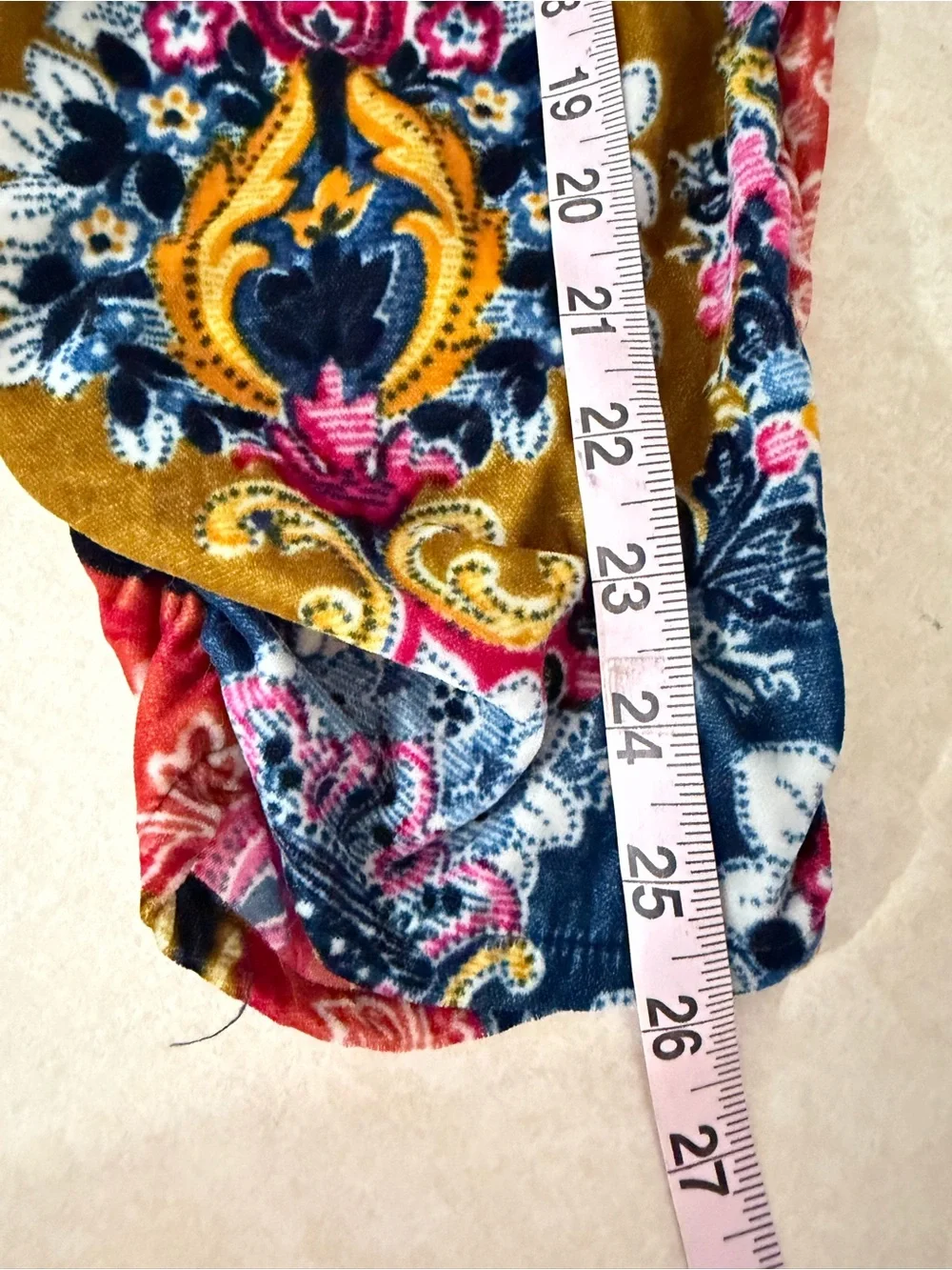 Anthropologie Multicolor Zadie Velvet Patchwork Sleep Pants Size XS 8583